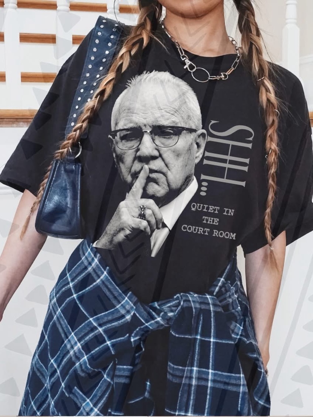 Unisex Reddington Black Graphic Tee - Quiet in the Courtroom XS-3X